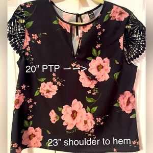EUC SHEIN black dress top Sz LG